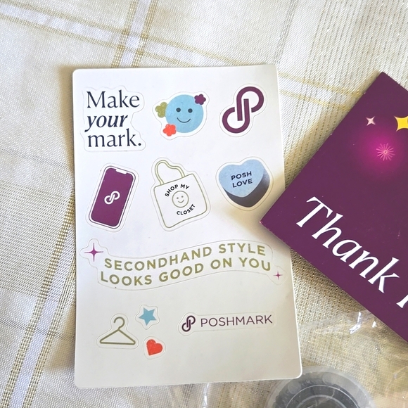 Poshmark Stickers, Thank You Card, & Measuring Tape Set - Picture 6 of 9
